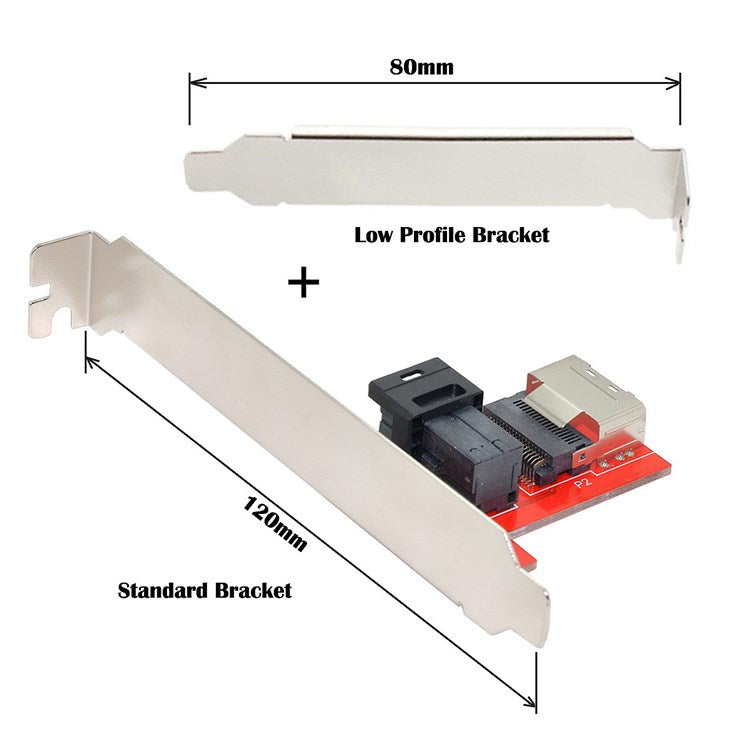 SF-040 PCI-Express 4.0 Mini SAS SFF-8087 to SAS HD SFF-8643 PCBA Female Adapter with Bracket