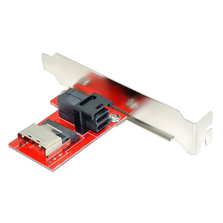 SF-040 PCI-Express 4.0 Mini SAS SFF-8087 to SAS HD SFF-8643 PCBA Female Adapter with Bracket