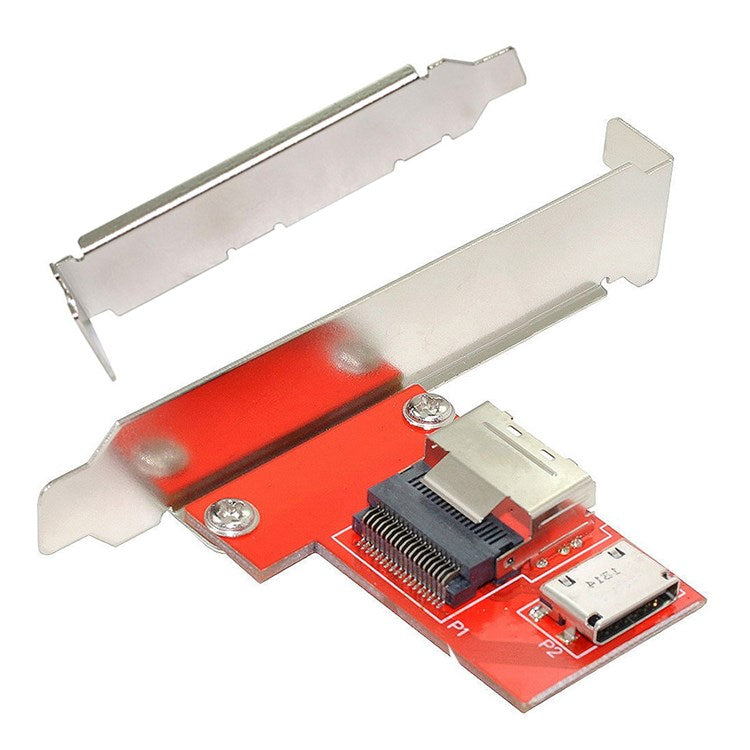 SF-041 PCI-Express 4.0 Mini SAS SFF-8087 to Oculink SFF-8611 PCBA Female Adapter with Bracket