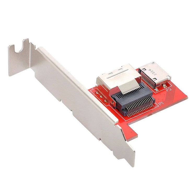 SF-041 PCI-Express 4.0 Mini SAS SFF-8087 to Oculink SFF-8611 PCBA Female Adapter with Bracket