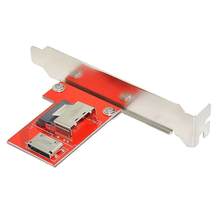 SF-041 PCI-Express 4.0 Mini SAS SFF-8087 to Oculink SFF-8611 PCBA Female Adapter with Bracket