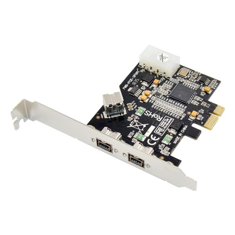 PCI-E x1 FireWire 3-Port TI XIO2213A 1394(2B+1A) Driver-free Video Capture Card
