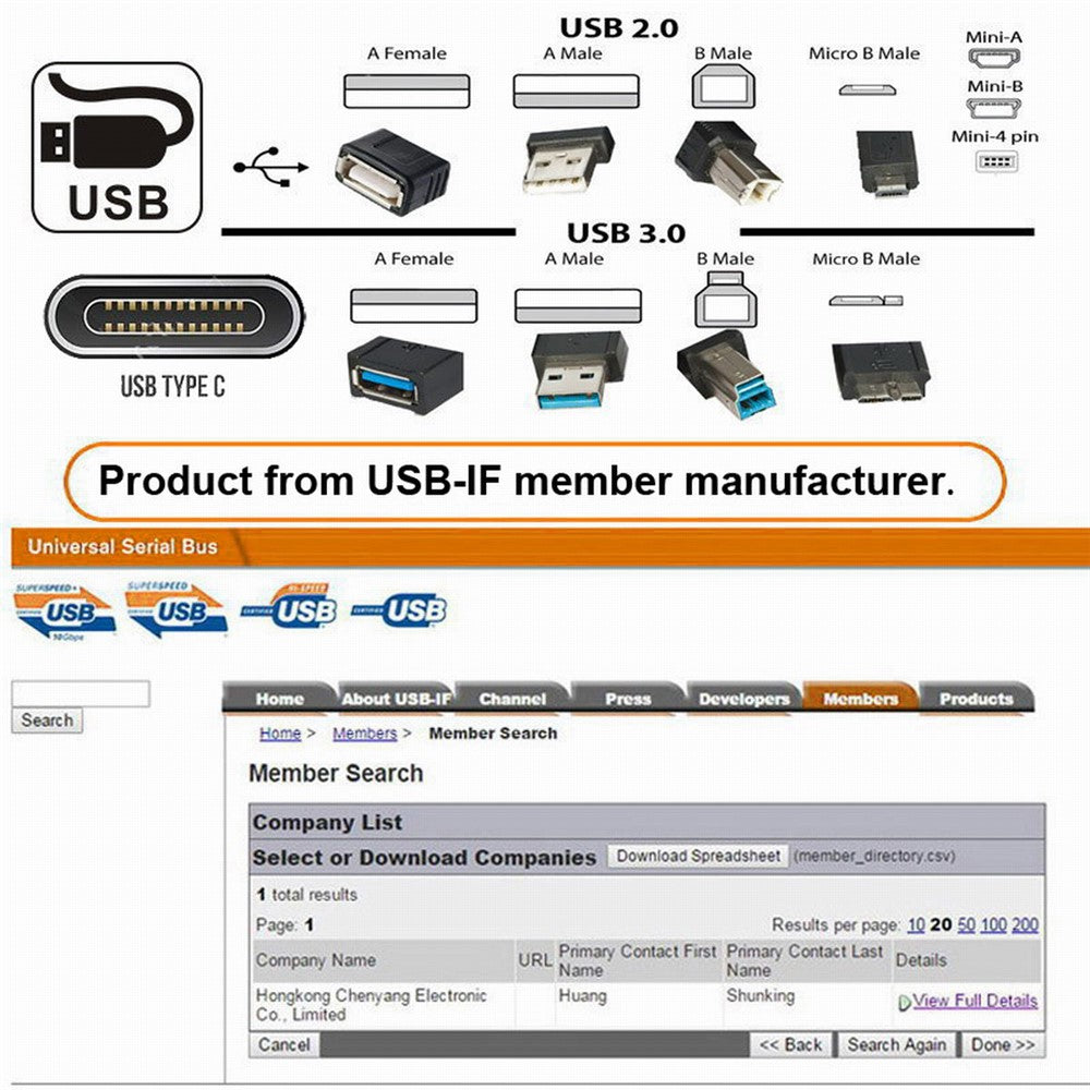 UC-035-RI USB Type C to USB 3.0 Female OTG Adapter Right Angled 90 Degree for Mac Laptop Cell Phone
