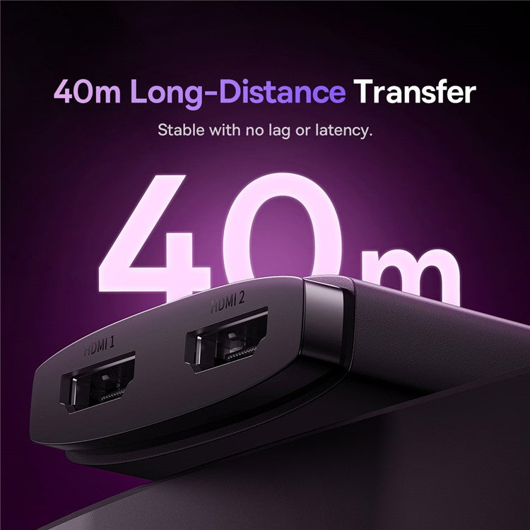 BASEUS AirJoy Series 2-in-1 Bidirectional HDMI Switch 4K HD Video Adapter with 1m Cable - Black