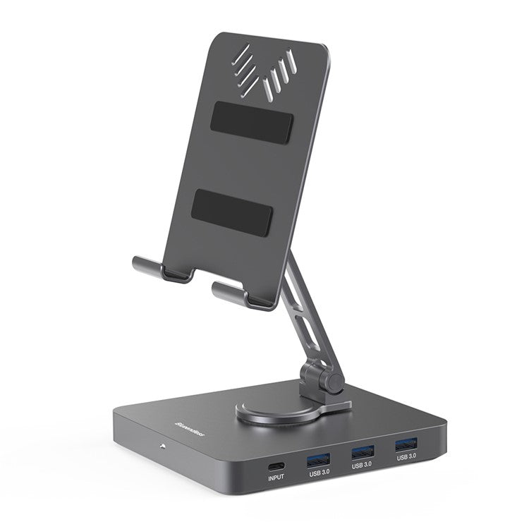 BLUEENDLESS ST102 10-in-1 Docking Station Tablet Stand Multi-Angle Adjustable Mobile Phone Holder Hub Adapter