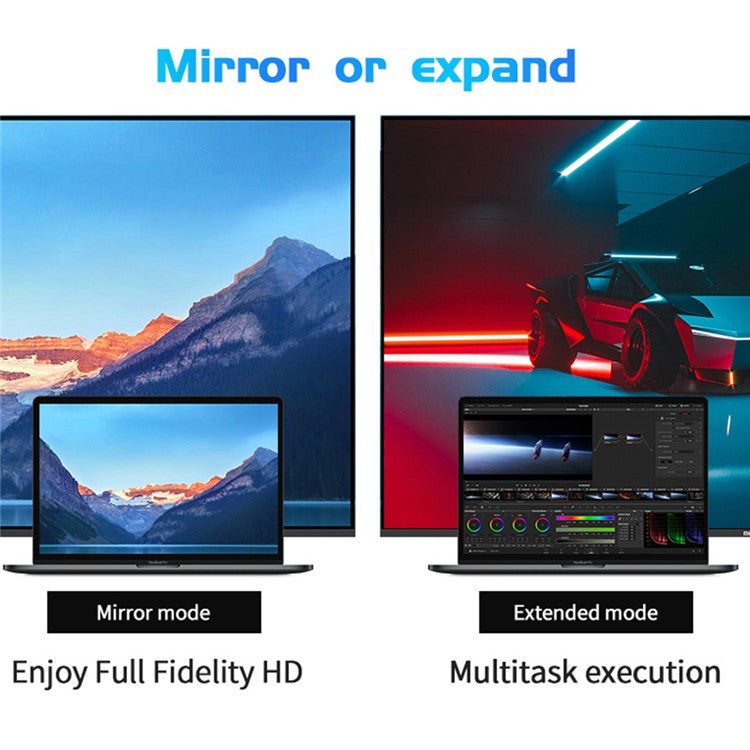 BLUEENDLESS HC901 Type-C Aluminum Alloy Hub 9-in-1 Docking Station Adapter with 100mm Extended Cable