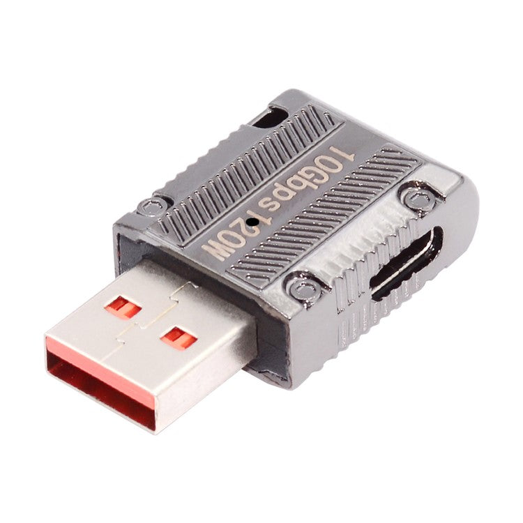 UC-029-TC003 120W 10Gbps USB 3.1 Type C Female Right Angled to USB 3.0 Type-A Male Straight Type Power Adapter