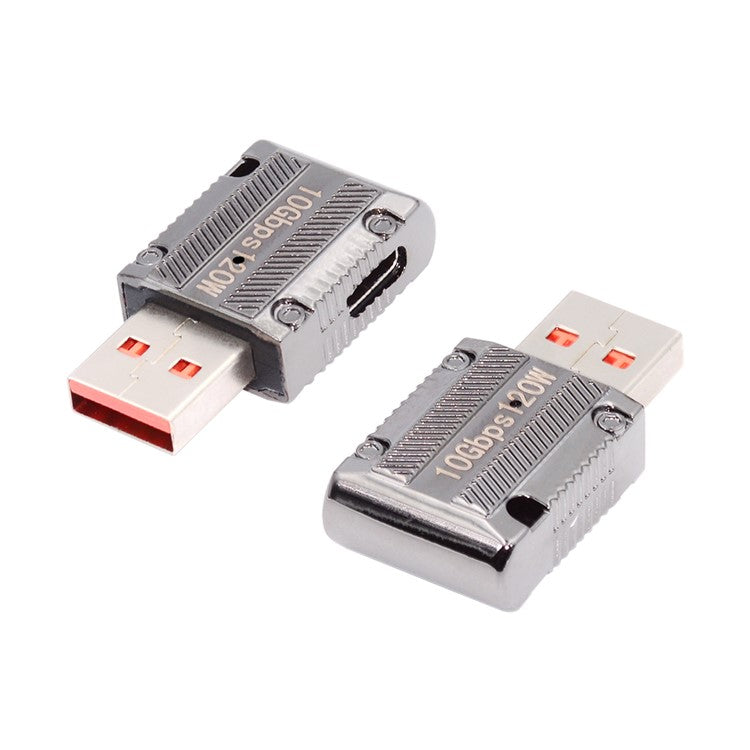 UC-029-TC003 120W 10Gbps USB 3.1 Type C Female Right Angled to USB 3.0 Type-A Male Straight Type Power Adapter