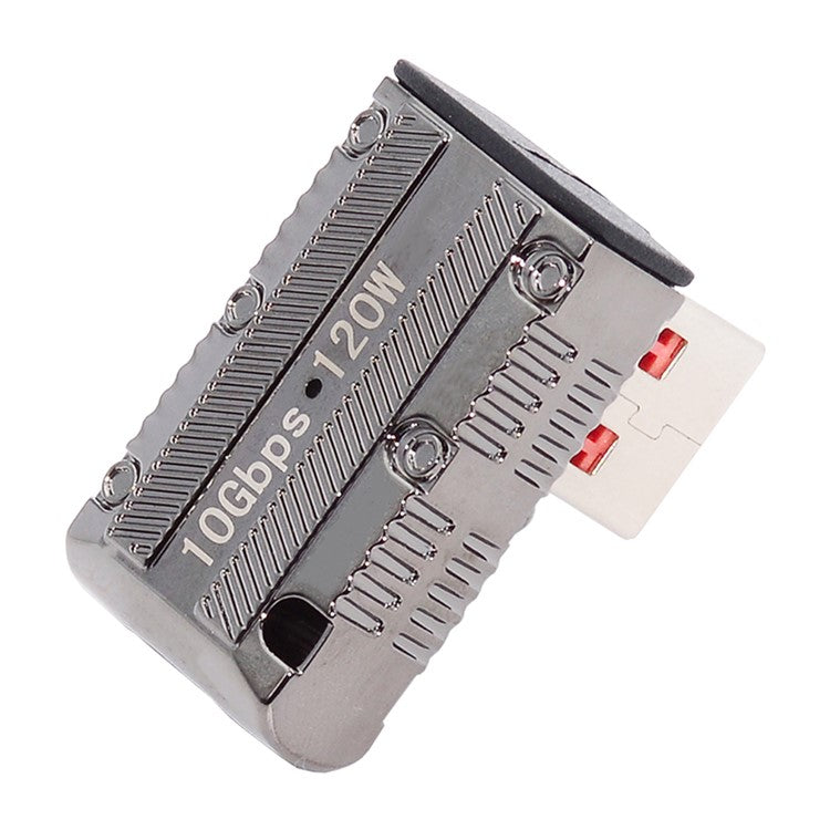 UC-029-TC006 USB 3.1 Type C Female to USB 3.0 Type-A Male 90 Degree Left Angled 10Gbps 120W Mini Power Adapter