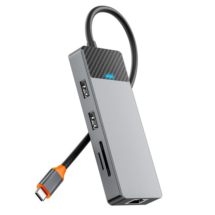 WIWU A923RPT USB-C Adapter to USB 3.1x2+USB 2.0x2+PD 100W+USB-C 3.1+2 Card Reader Slots+LAN 1000Gigabit