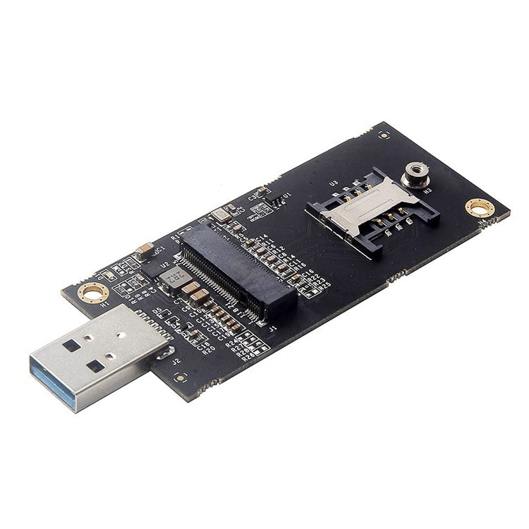 EP-026 NGFF M.2 Key-B WWAN to USB 3.0 Adapter Riser Card with SIM Slot for 3G / 4G / 5G LTE Wireless Module Modem Card