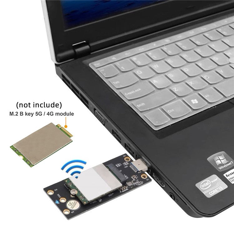 EP-026 NGFF M.2 Key-B WWAN to USB 3.0 Adapter Riser Card with SIM Slot for 3G / 4G / 5G LTE Wireless Module Modem Card
