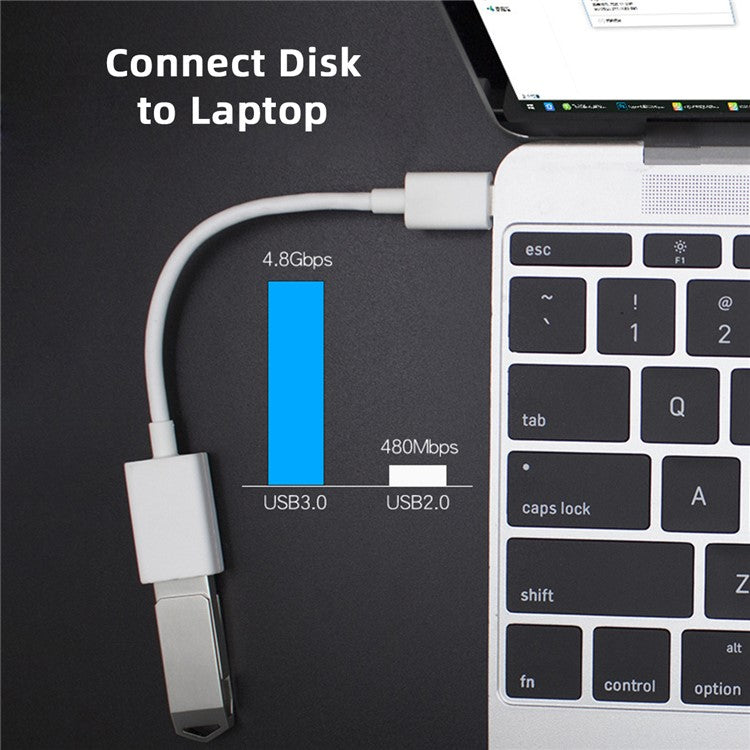 UC-155-TC001 Type-C to Type-A USB3.0 Female Adapter Compatible with Macbook Laptop Tablet Phone