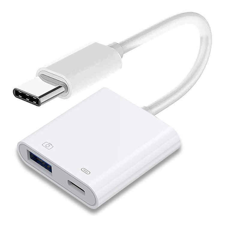 UC-155-TC002 Type-C to Type-A USB3.0 Female with PD Power Charge Adapter Compatible with Macbook Laptop Tablet Phone
