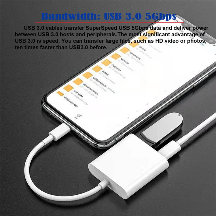 UC-155-TC002 Type-C to Type-A USB3.0 Female with PD Power Charge Adapter Compatible with Macbook Laptop Tablet Phone