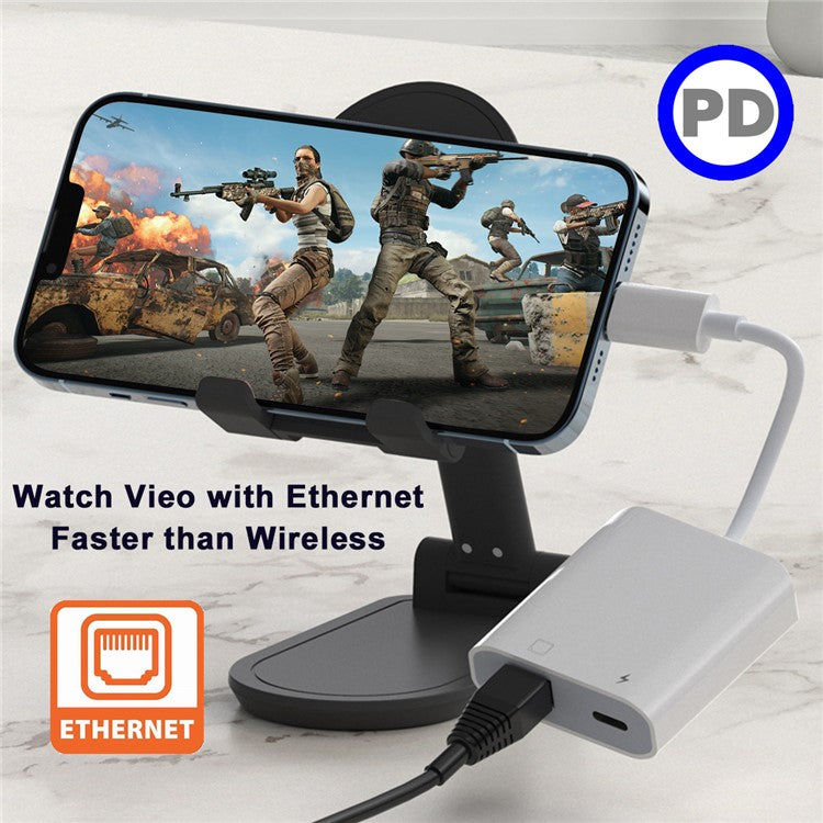 UC-155-TC006 Type C USB-C to 100Mbps Networking RJ45 with PD Power Charge Adapter for Laptop Tablet Phone