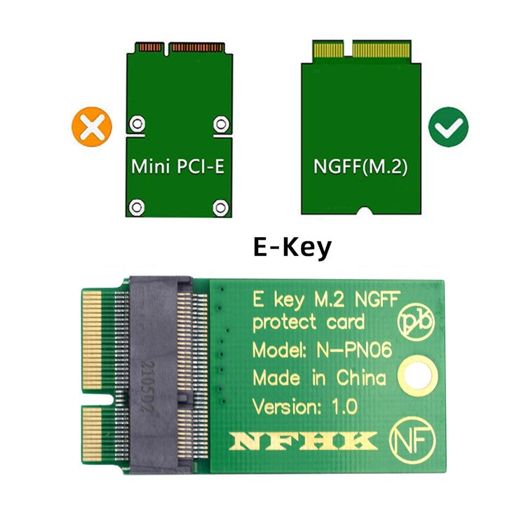 SA-068-EKEY NGFF E-Key A+E Key 22x30mm to 22x42mm Male to Female Extension Adapter for Wireless Card