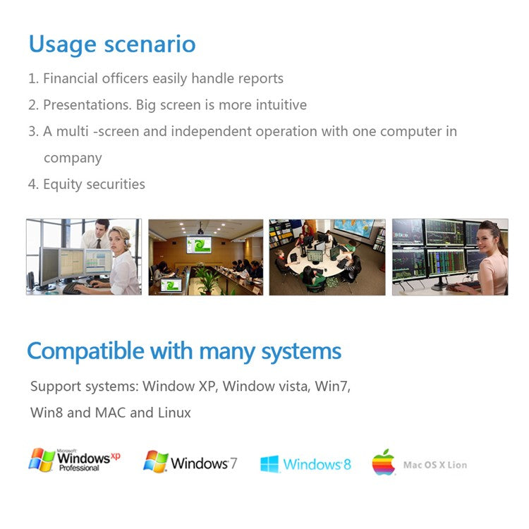WAVLINK UG17V2 USB to VGA Adapter Converter 1080P Multi-Display Video Cable for Laptop Desktop PC to Larger Monitor