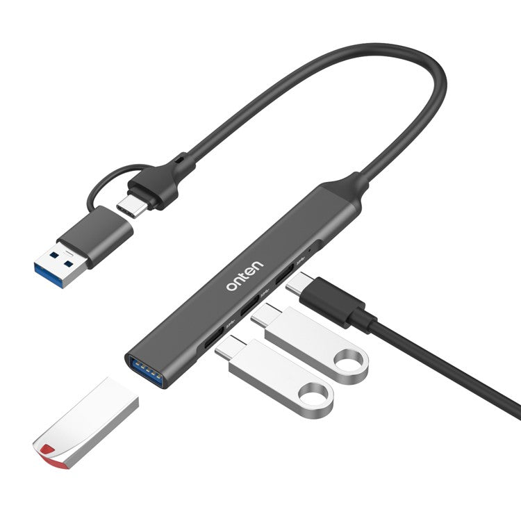 ONTEN UCA9703S 5Gbps USB 3.0 + Type-C Hub Laptop Computer Adapter to 3 x Type-C Ports + USB Port