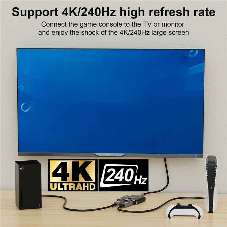 DP-030-16K DP DisplayPort 2.0 Bi-Direction 2x1 Switch Hub Support HDCP SST Extended 16K / 60hz 4K / 240hz Converter