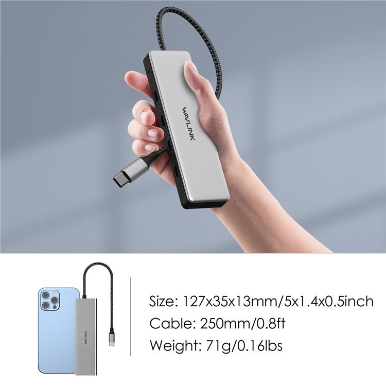 WAVLINK WL-UHP3411 4-in-1 Type-C to 4 USB-C 3.2 Gen2 Ports Adapter 10G Data Transfer Hub