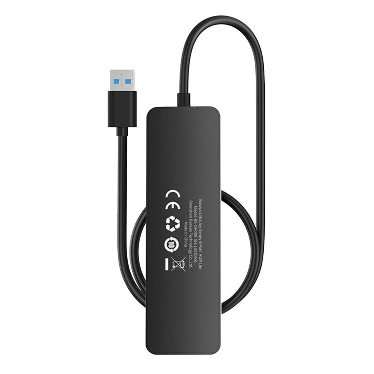 BASEUS UltraJoy Series HUB Lite 150CM Cable USB Adapter to 4 x USB 3.0 Support 5Gbps Transfer Rate - Black