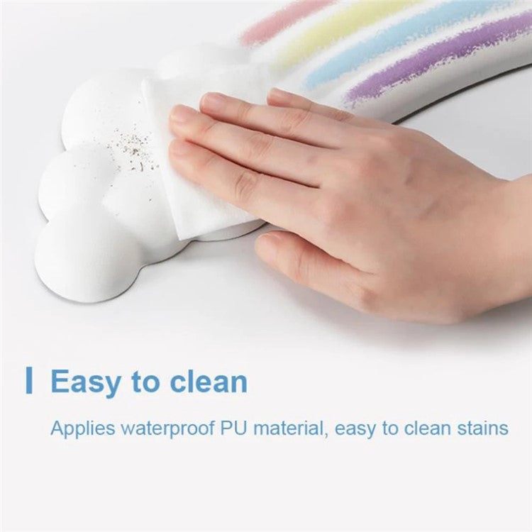 PIWIJOY PJ-01 Cloud Pad Keyboard Wrist Support PU Leather + Memory Foam Wrist Rest Mat