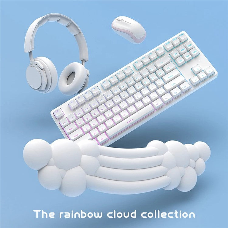 PIWIJOY PJ-01 Cloud Pad Anti-Skid Ergonomic Keyboard Wrist Support Memory Foam Wrist Rest Mat - Purple