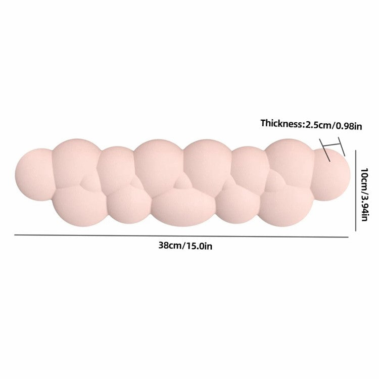 PIWIJOY Marshmallow Wrist Rest Cushion Pad with Memory Foam PU Leather Keyboard Wrist Support - Peach Pink