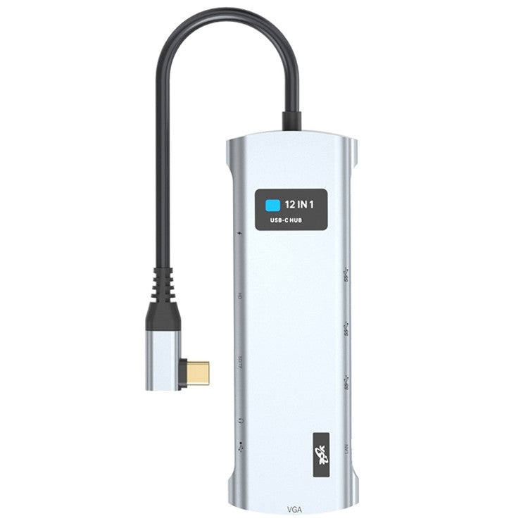 Z261 USB3.1 to PD+USB3.0x3+Type-C+SD / TF+RJ45+3.5mm+DP+HD+VGA 12-in-1 Hub
