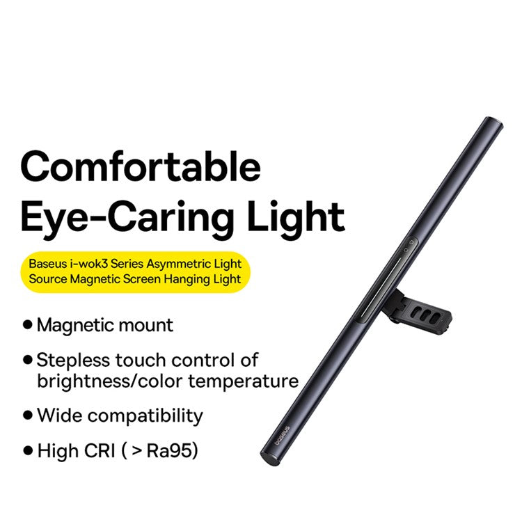 BASEUS i-wok 3 Series BS-LT007 Asymmetric Light Source Magnetic Screen Hanging Light - Cluster Black