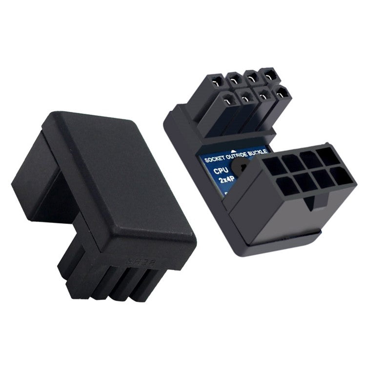 PW-053 2Pcs / Set ATX 8P EPS Male to Female 360 Degree Up+Down Angled Power Adapter for CPU 12V