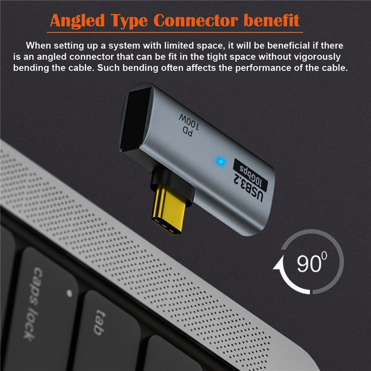 UC-035-PD 10Gbps Type-C to USB 3.0 Female OTG 100W PD Power Adapter for Laptop Tablet Phone