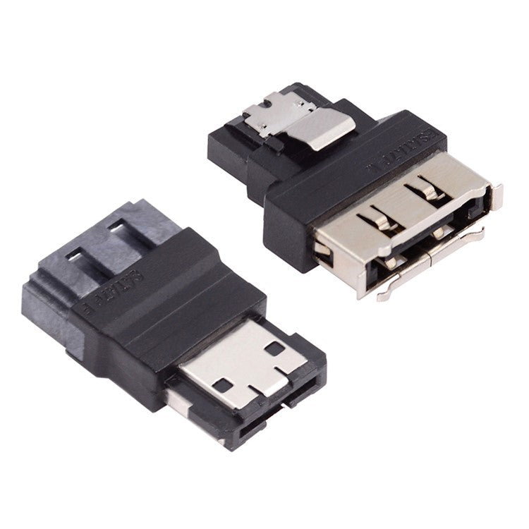 SA-082 2Pcs / Set SATA 7Pin Male to ESATA Female & External ESATA to SATA Adapter Extender for SSD Disk