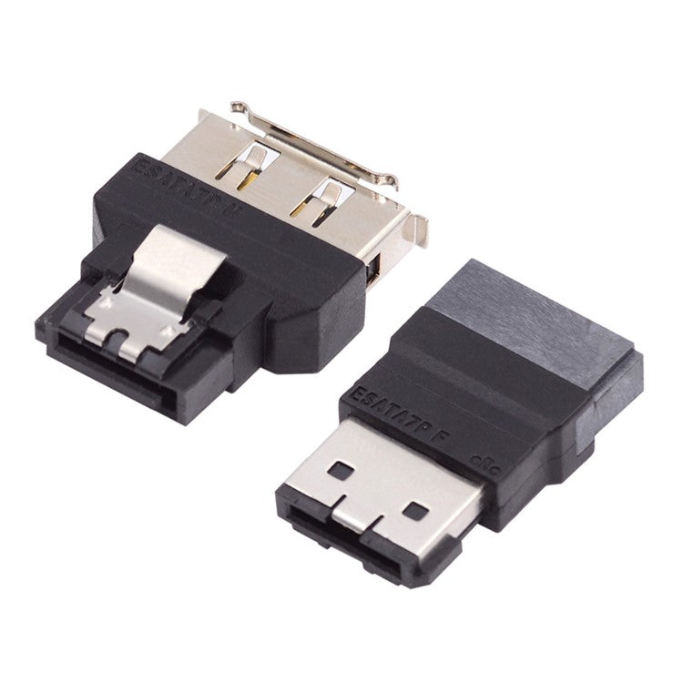 SA-082 2Pcs / Set SATA 7Pin Male to ESATA Female & External ESATA to SATA Adapter Extender for SSD Disk
