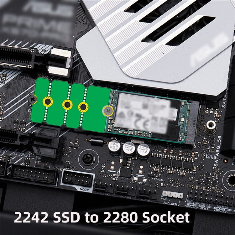 EP-031 2Pcs / Set M2 NGFF NVME M.2 Extended Adapter Transfer 2230 2242 2260 2280 Change to Long Size SSD