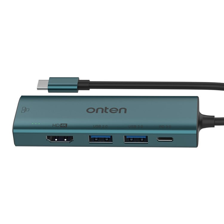 ONTEN UC122 5-in-1 USB-C Hub Multi-Port Adapter USB-C to USB3.0 +USB2.0 Card Slots Adapter