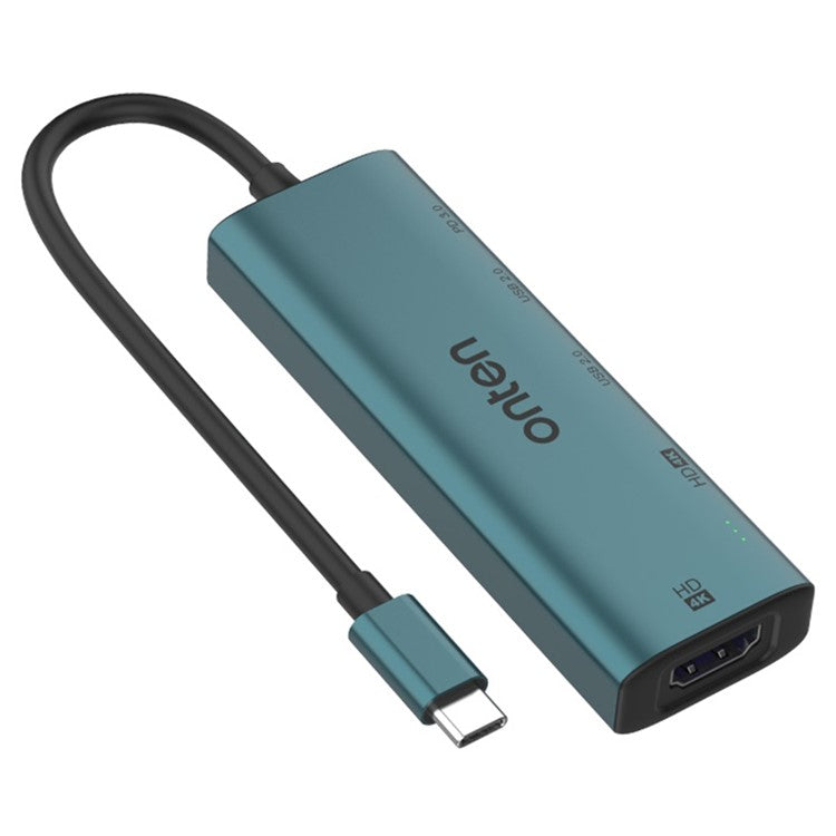 ONTEN UC126 5-in-1 Type-C to Dual HDMI+2xUSB2.0+PD3.0 USB Hub Docking Station