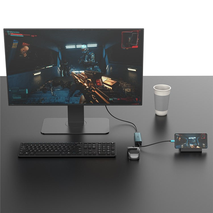 ONTEN UC126 5-in-1 Type-C to Dual HDMI+2xUSB2.0+PD3.0 USB Hub Docking Station