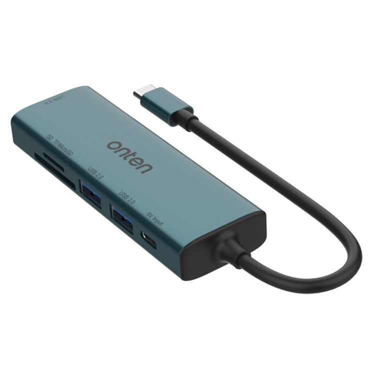 ONTEN UC120 6-in-1 USB-C to USB3.0 + 2xUSB2.0 + Type-C Input + SD / TF Card Slots Adapter USB Hub