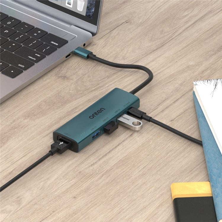 ONTEN UC119 5-in-1 USB-C to USB3.0 + 3xUSB2.0 + USB-C Input Adapter USB Hub