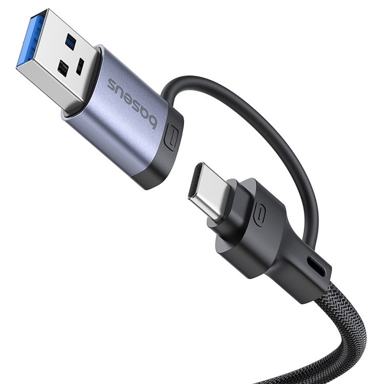 BASEUS UltraJoy Series BS-OH185 USB Hub USB-A / Type-C to 3xUSB 3.0 + RJ45 + Type-C Adapter - Grey