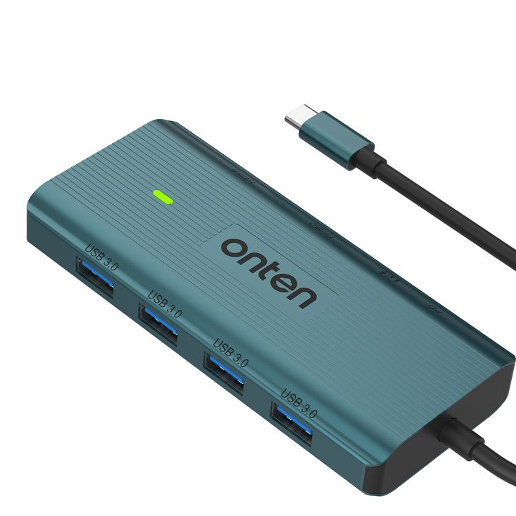 ONTEN UC962 10-in-1 Type-C to USB3.0*4+HD+SD+TF+Jack+PD 3.0+RJ45 USB Hub Docking Station