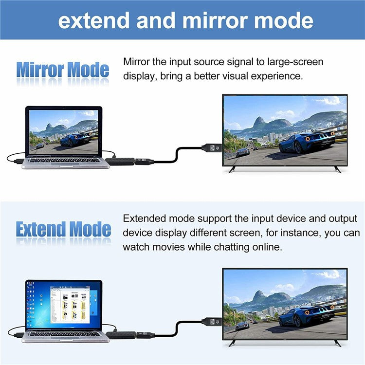 OZHD2 4K 60Hz HD Video DP 1.4 Female to HDMI Male Adapter HDCP2.3 Converter