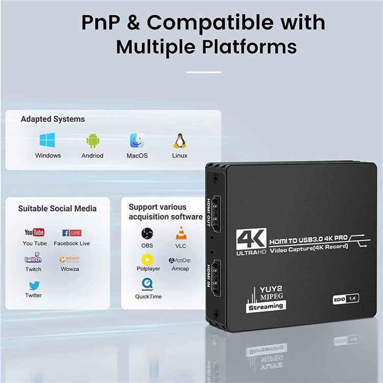 OZC3-1 HDMI to USB 3.0 4K Pro Video Capture Card 1080P 60fps HD Video Recorder