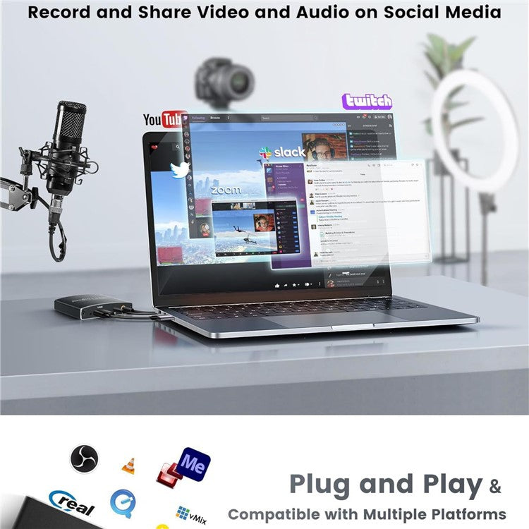 MS2131 OZC8 4K 2K HD Video Capture Card 1080P 60FPS HDMI to USB3.0 Live Streaming Recording Adapter