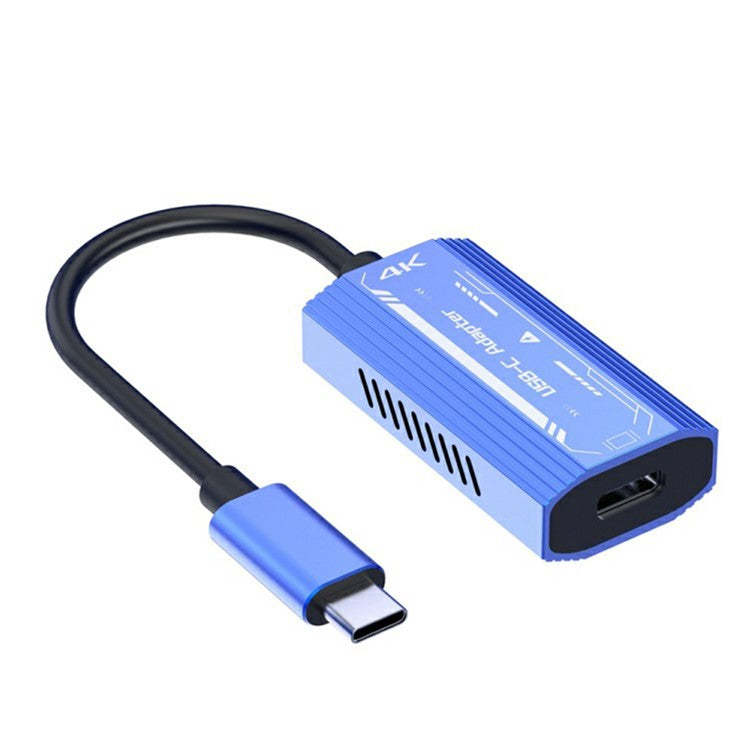 V278A 4K 60HZ Aluminum Alloy Type-C to PD+Type-C Converter Video Adapter Cable