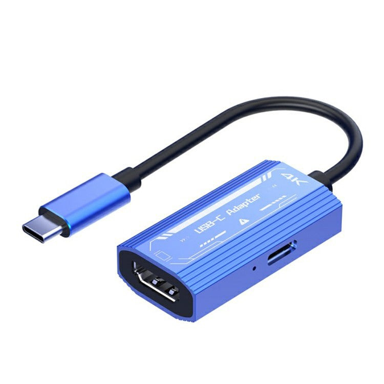 V278 4K 60Hz Type-C to HDMI + Type-C Video Adapter Aluminum Alloy Converter