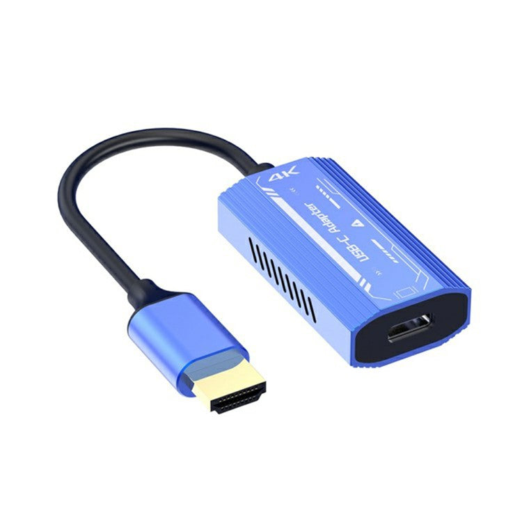 H161 4K 60Hz HDMI Male to Dual Type-C Female Video Adapter Aluminum Alloy Converter