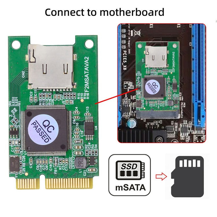 EP-041-3050MM 30x50mm MSATA to T-Flash TF Card Reader Adapter Board for Industrial Mobile SSD